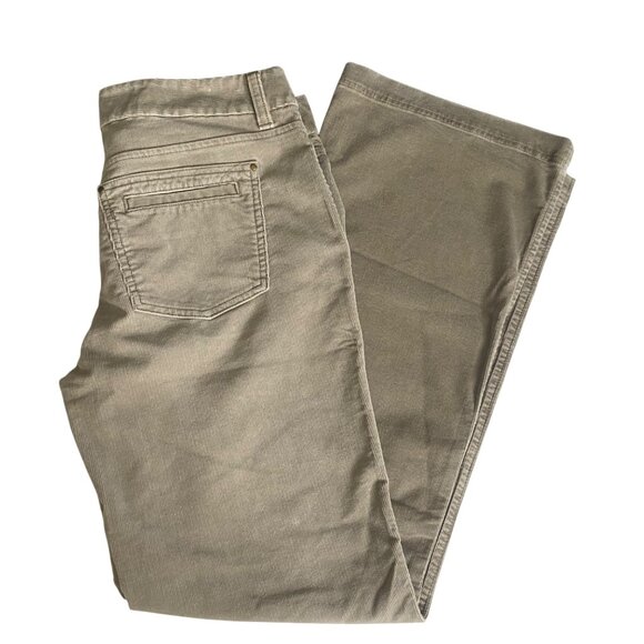 Eddie Bauer Womens Beige Corduroy Pants Size‎ 10 Wide Leg Med Rise - Picture 2 of 11